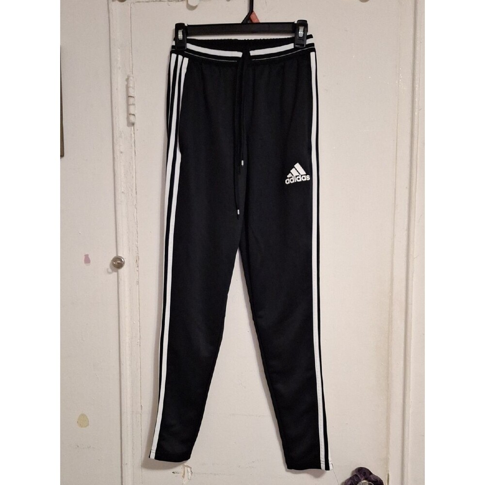 adidas Black Sweatpants with White Triple Stripes